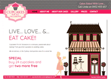 Tablet Screenshot of cupcakesforalloccasions.com.au